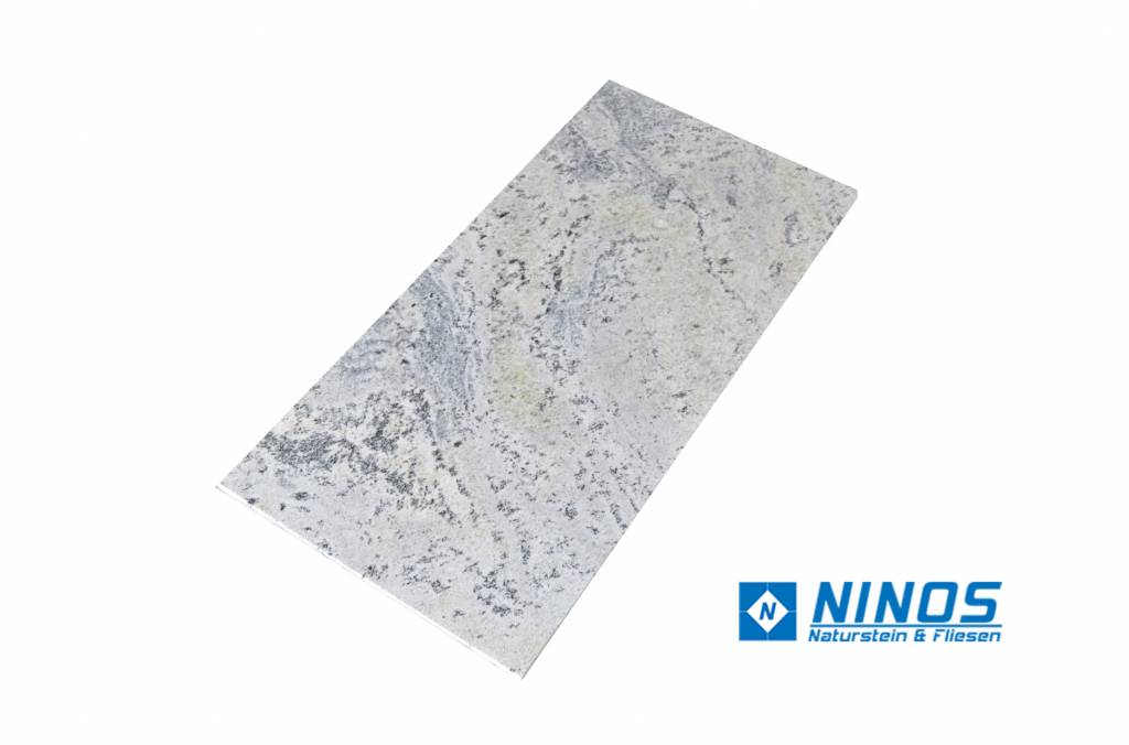 Kashmir White Scuro Granitfliesen Gebürstet Premium Qualität in 61x30,5x1 cm