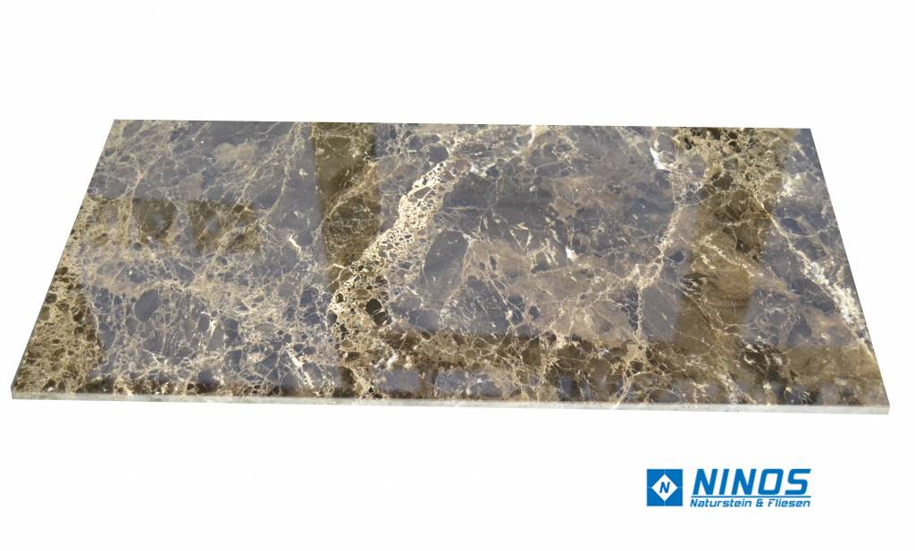 Emperador Marmorfliesen Poliert, Gefast, Kalibriert Premium Qualität in 61x30,5x1 cm