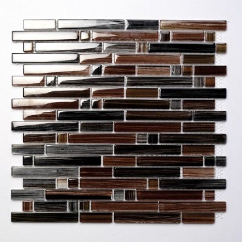 Palermo Brown Glas Mosaikfliesen  Premium Qualität in 30x30 cm