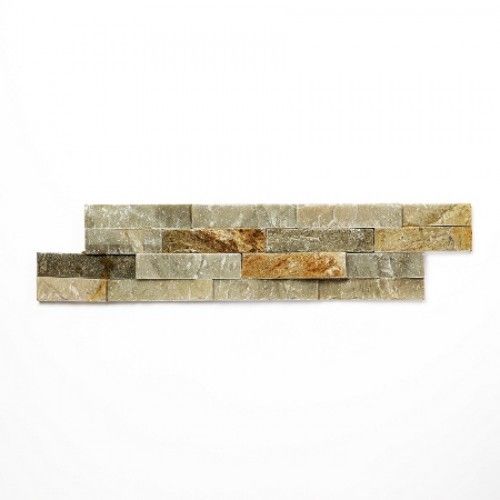 Brickstone Beige Quarzit Naturstein Verblender Wandverblender  in 55x15 cm