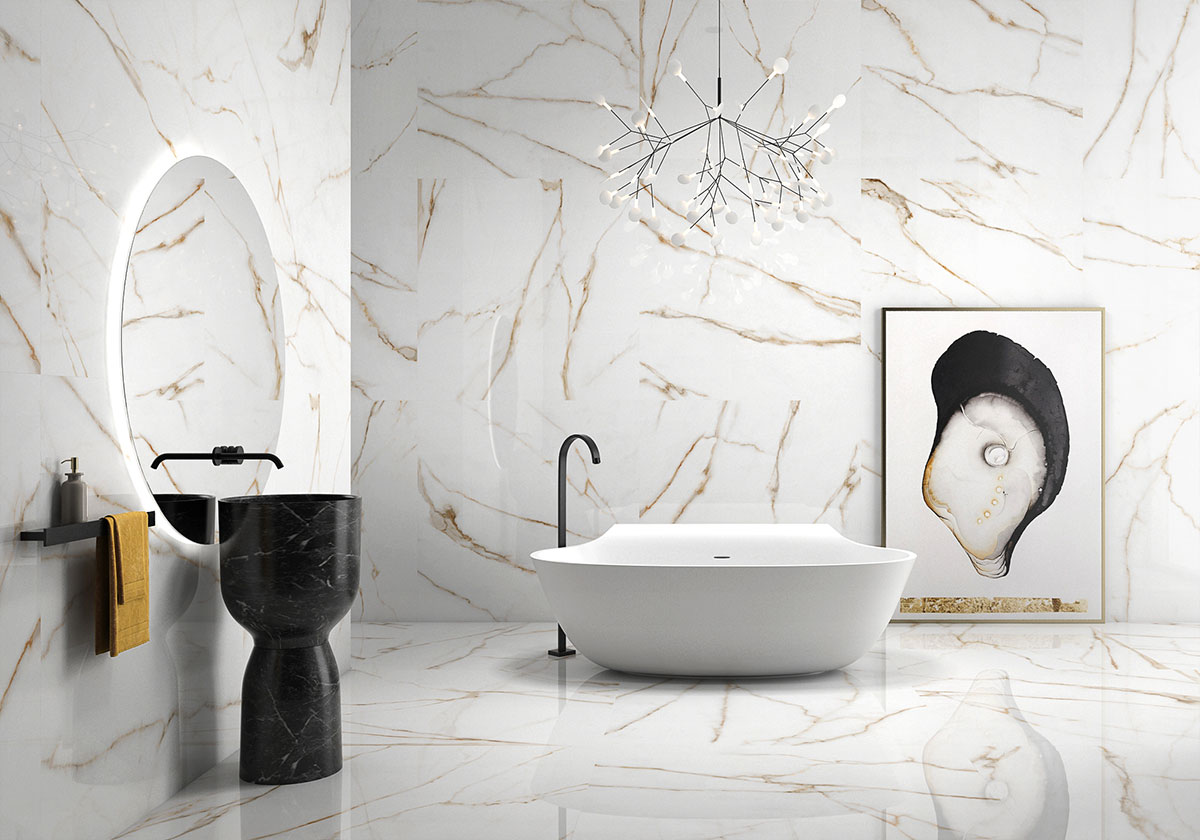 Bodenfliesen G.Brera Gold Poliert 60x120 cm