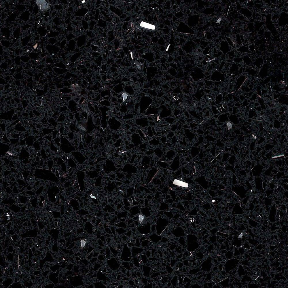 Starlight Black Quarzkomposit Fliesen Poliert, Gefast, Kalibriert, Premium Qualität  in 60x30x1 cm