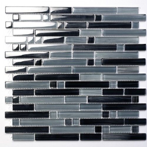 Palermo Grey Glas Mosaikfliesen  Premium Qualität in 30x30 cm