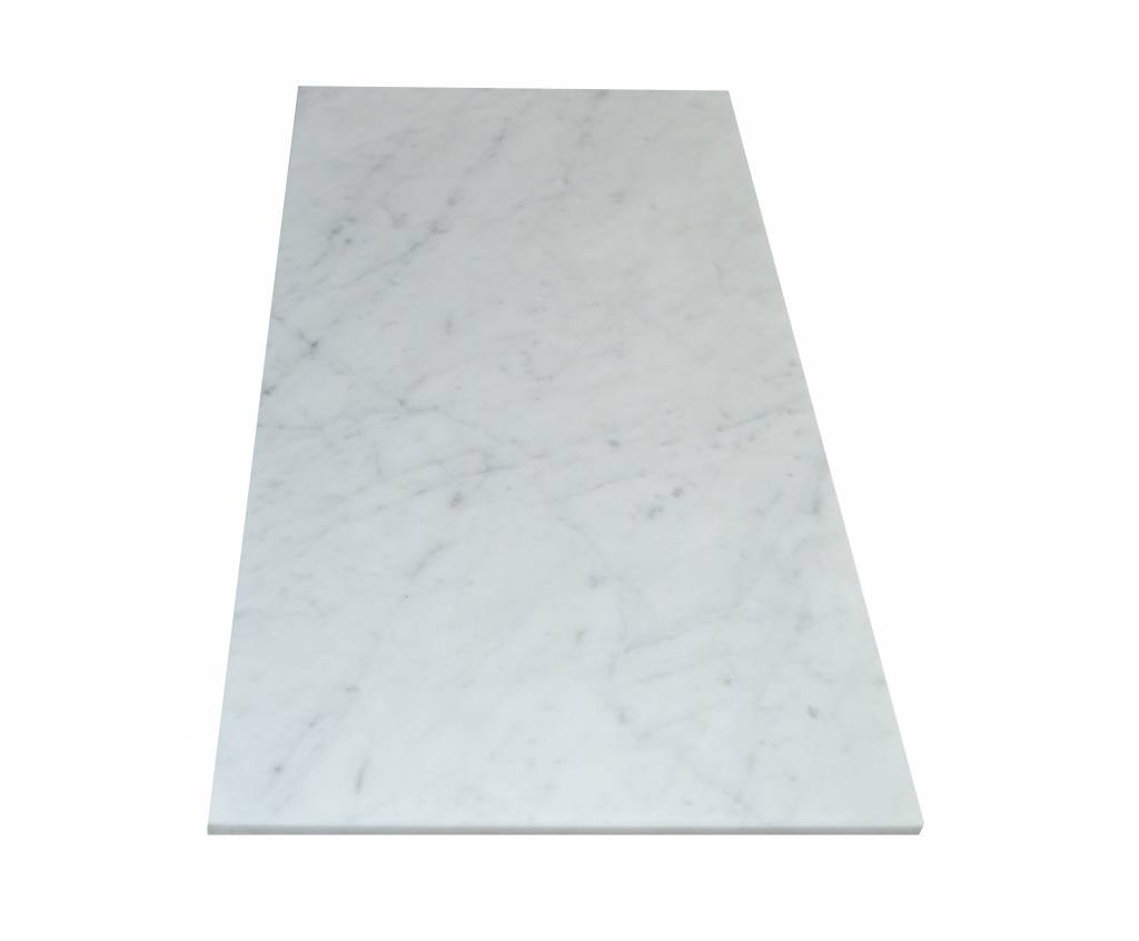 Bianco Carrara CD Marmorfliesen Poliert, Gefast, Kalibriert Premium Qualität in 61x30,5x1 cm