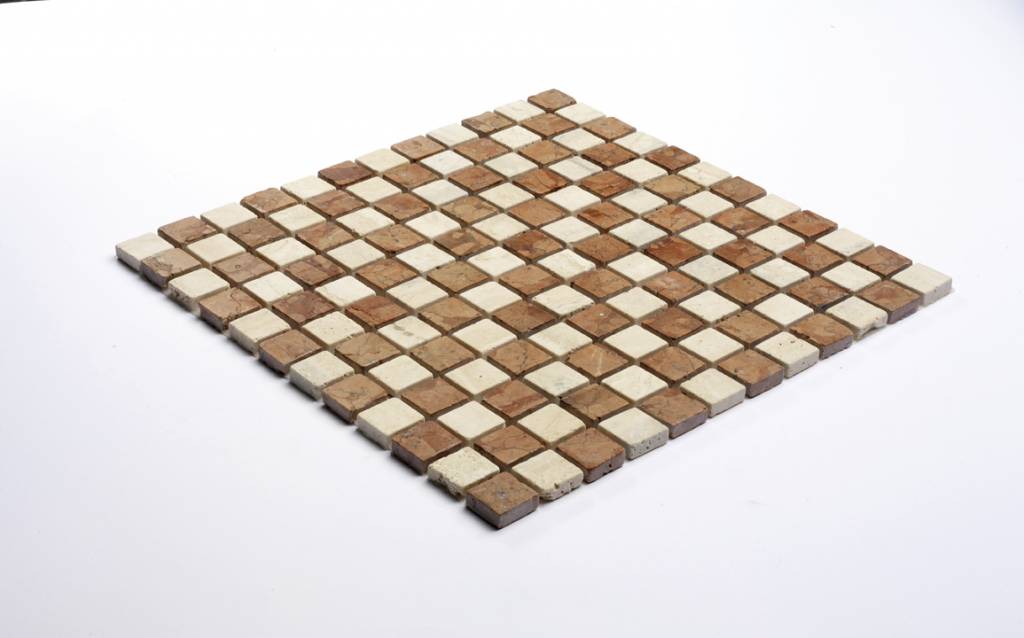 Travertino Rosso Naturstein Mosaikfliesen  in 30x30 cm