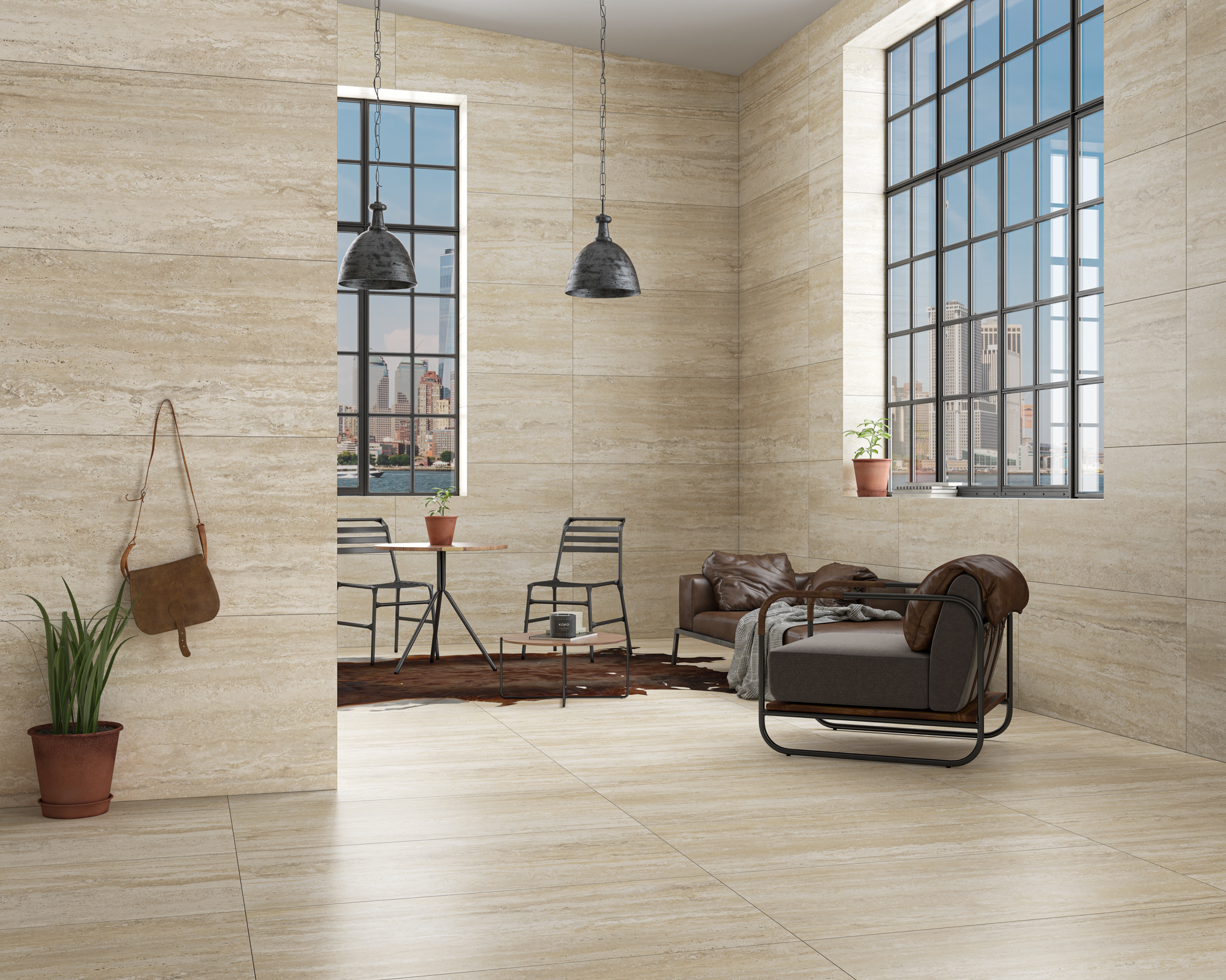 Bodenfliesen Travertino Valentino Beige Matt 60x120 cm