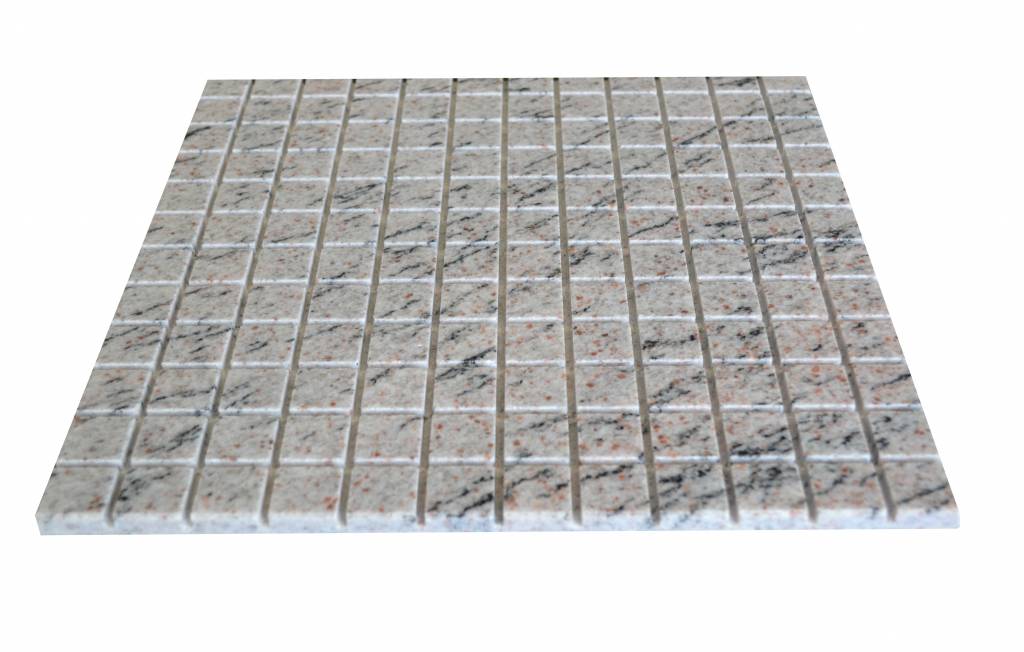 Mera White Granit Mosaic tiles  in 30x30 cm