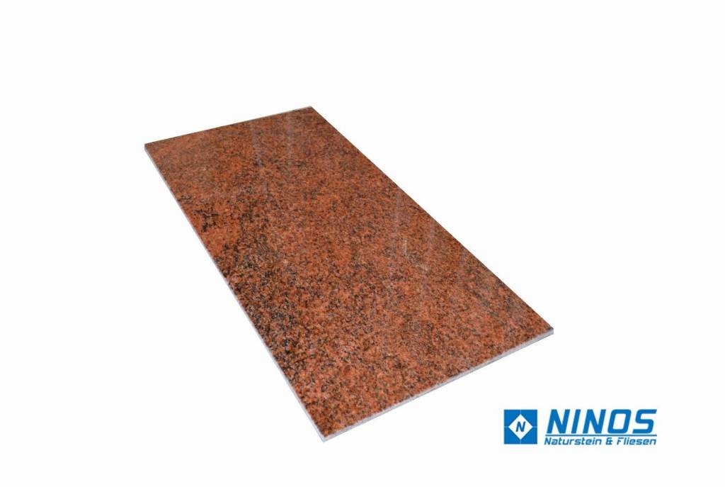 Multicolor Red Granitfliesen Gebürstet Premium Qualität in 61x30,5x1 cm