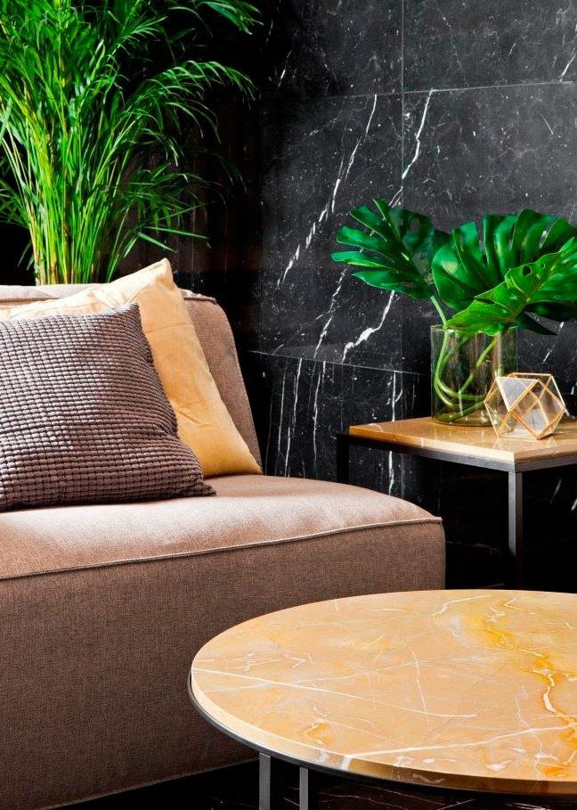 Nero Marquina Marmorfliesen Poliert, Gefast, Kalibriert Premium Qualität in 61x30,5x1 cm 