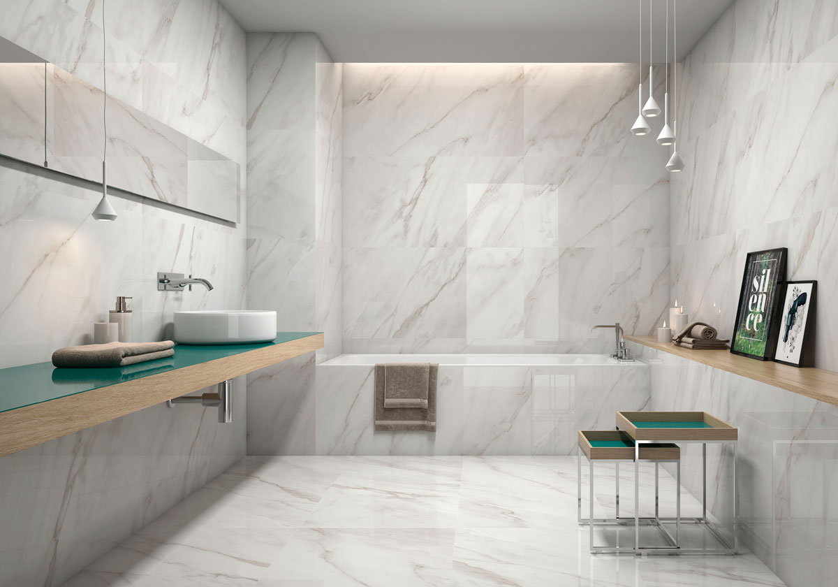 Bodenfliesen G.Calacatta Blanco Glasiert 60x120 cm