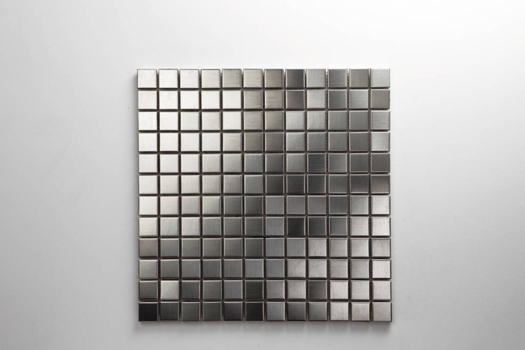 Iron Edelstahl Metall Mosaikfliesen 2,3x2,3  Premium Qualität in 30x30 cm