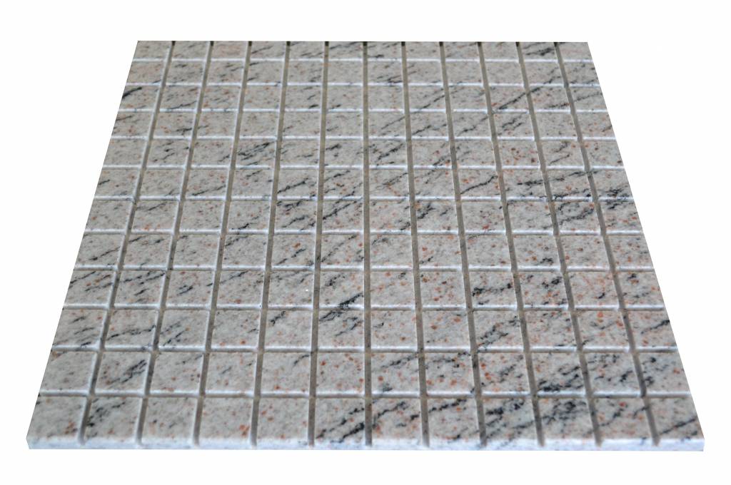 Mera White Granit Mosaic tiles  in 30x30 cm