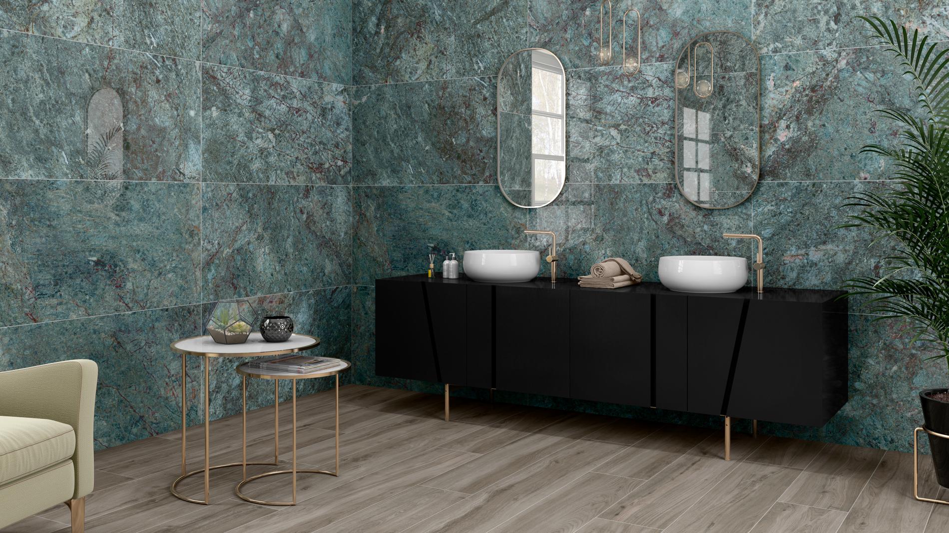 Bodenfliesen CR.LUX KIONIA AZZURRO LUX Poliert 60x120 cm