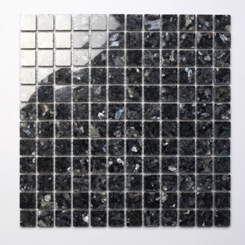 Blue Pearl Naturstein Mosaikfliesen  in 30x30 cm