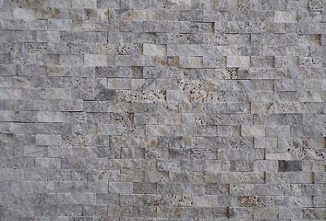 Travertin Fliesen Silver Römischer Verband  Premium Qualität in 1,2 cm Stärke