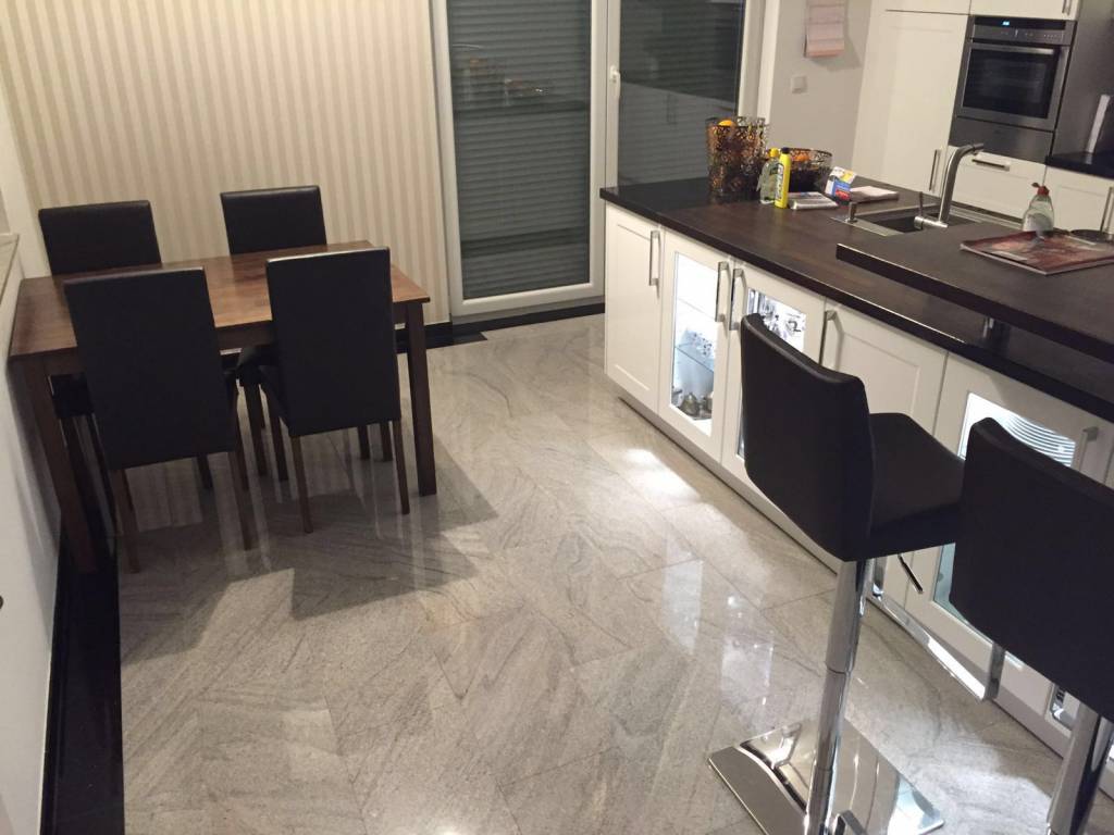 Imperial White Granitfliesen Geflammt Premium Qualität in 40x40x1 cm