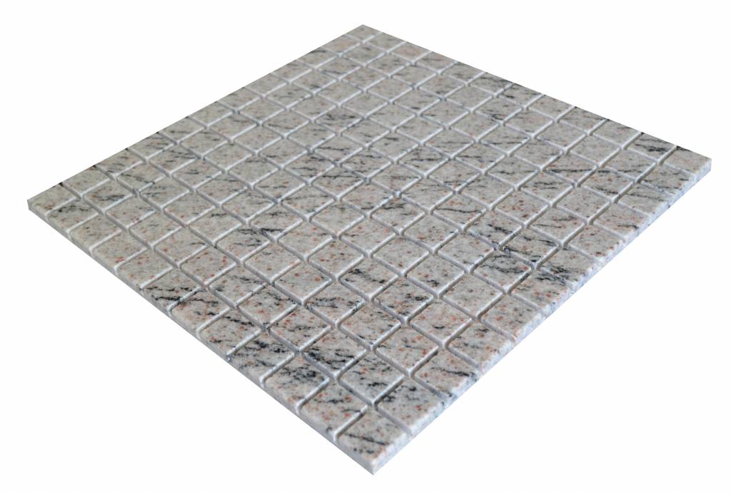 Mera White Granit Mosaic tiles  in 30x30 cm
