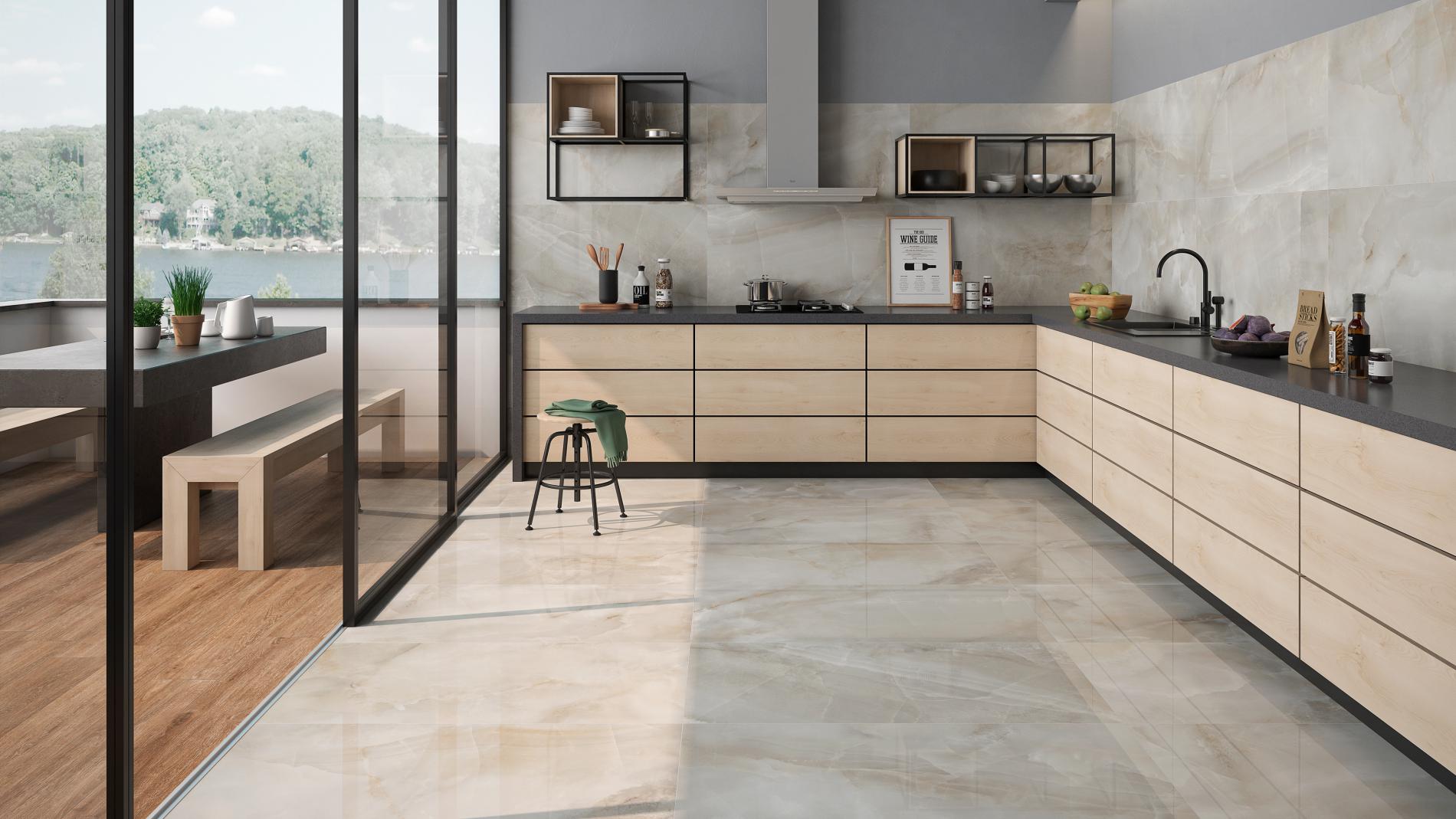 Bodenfliesen (F) At.Naza Beige Glasiert 60x120 cm