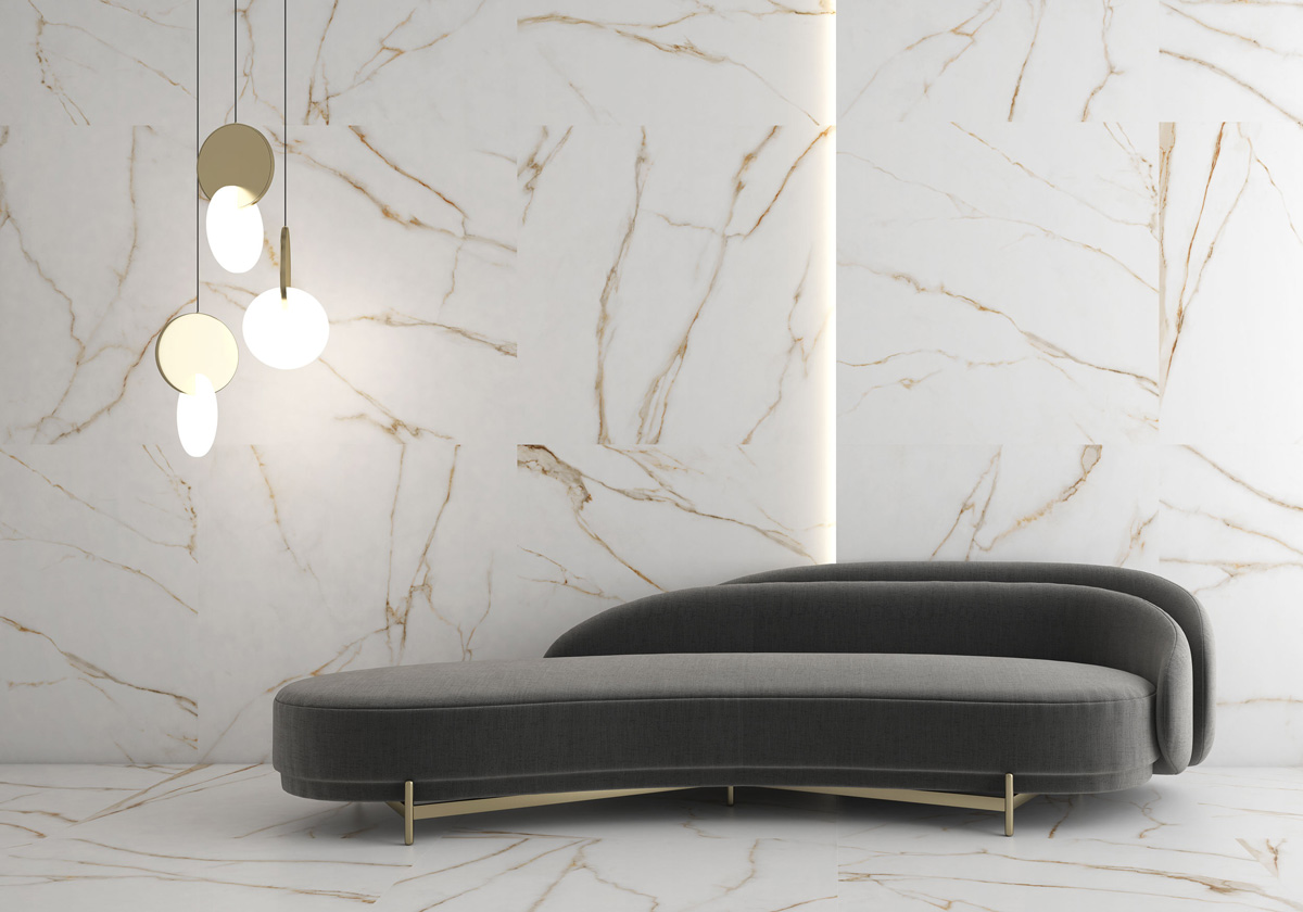 Bodenfliesen G.Brera Gold Poliert 60x120 cm