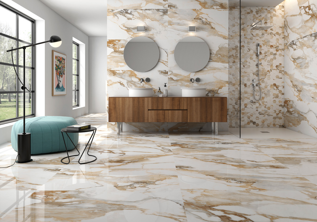 Bodenfliesen G.Crash Beige Poliert 90x180 cm