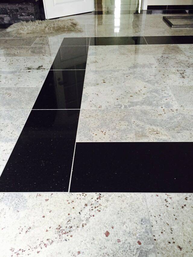 New Kashmir White Granitfliesen Gebürstet Premium Qualität in 30,5x30,5x1 cm