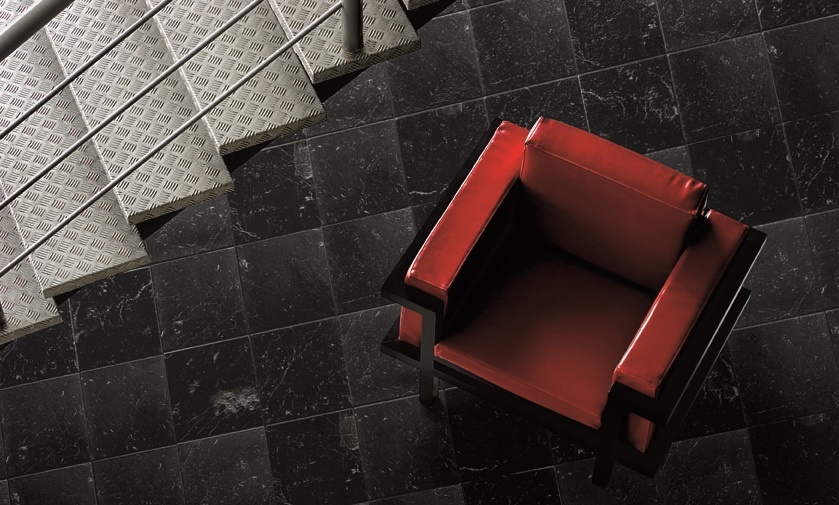 Nero Marquina Marmorfliesen Poliert, Gefast, Kalibriert Premium Qualität in 61x30,5x1 cm 