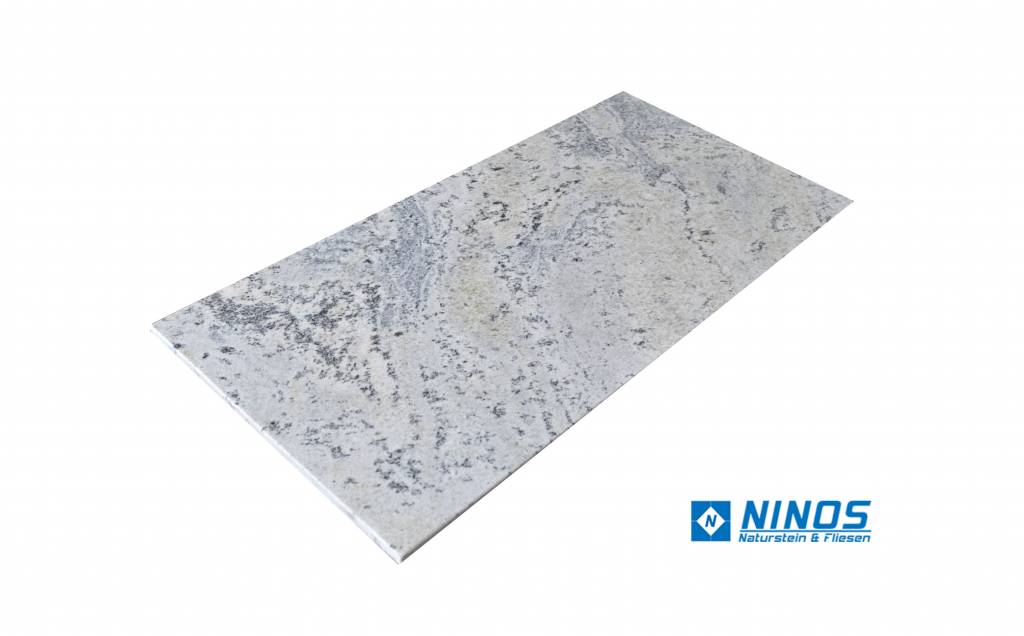 Kashmir White Scuro Granitfliesen Gebürstet Premium Qualität in 61x30,5x1 cm