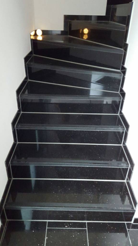 Black Star Galaxy Granitfliesen Poliert Premium Qualität in 61x30,5x1 cm