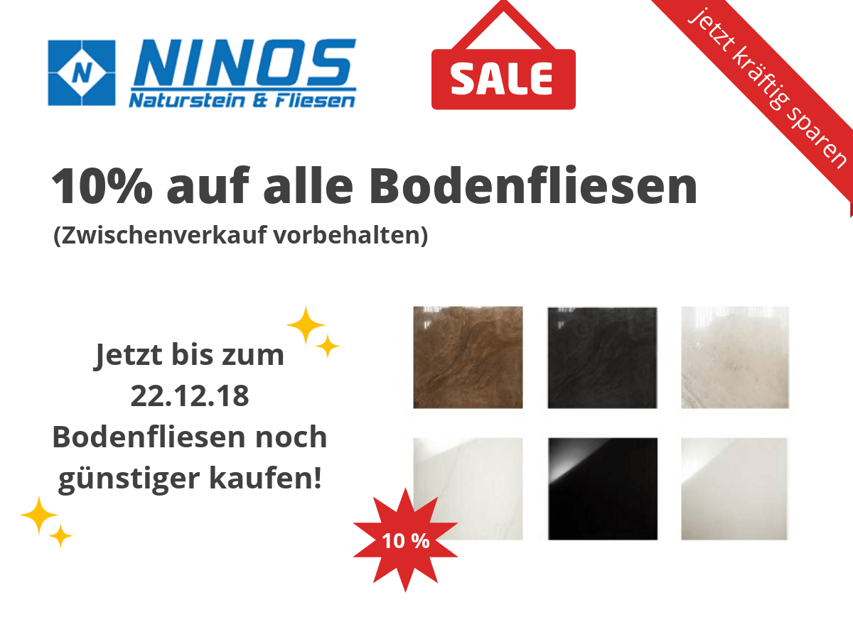 10% Rabatt auf Bodenfliesen 10% Rabatt auf Bodenfliesen
