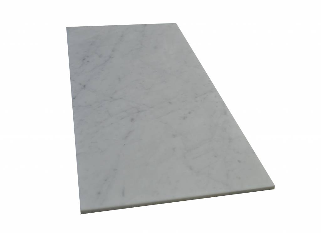 Bianco Carrara CD Marmorfliesen Poliert, Gefast, Kalibriert Premium Qualität in 61x30,5x1 cm