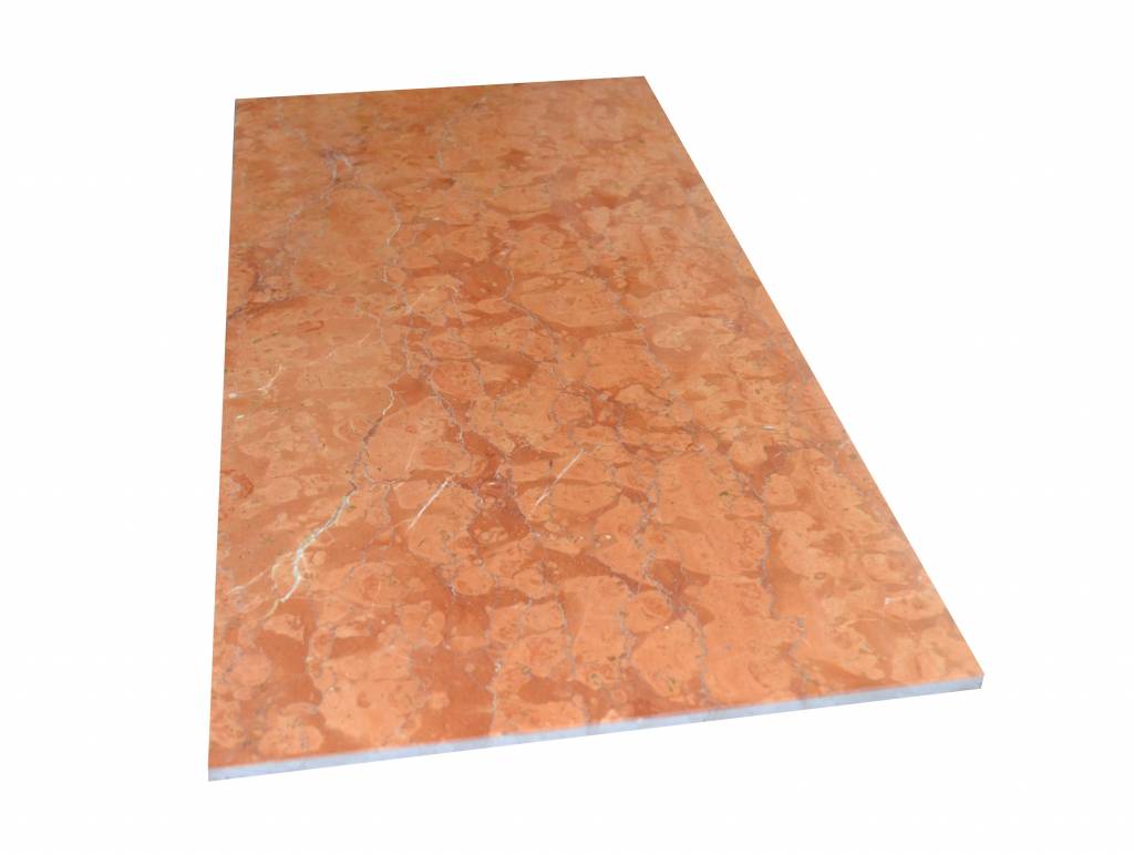 Rosso Verona Marmorfliesen Poliert, Gefast, Kalibriert Premium Qualität in 61x30,5x1 cm