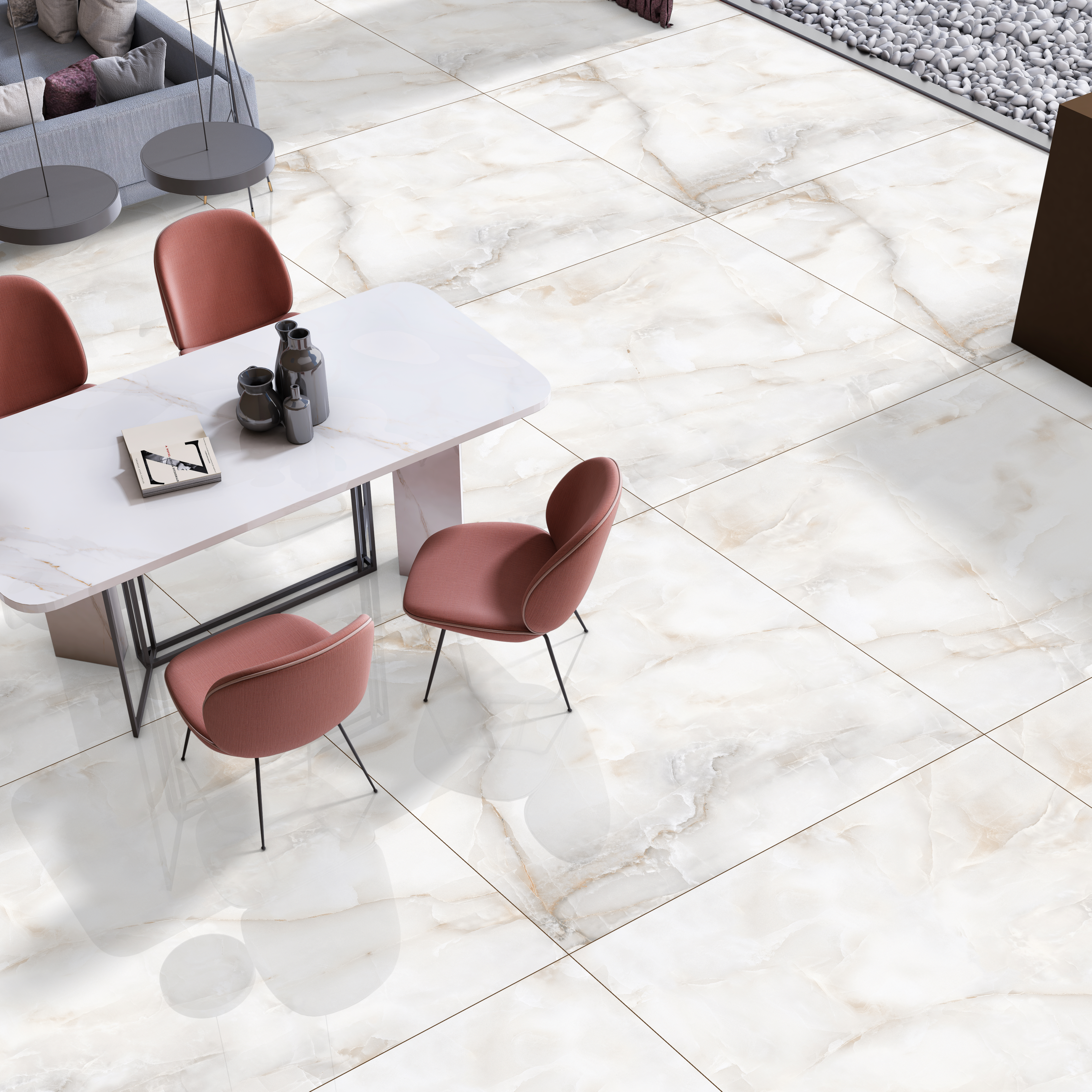 Bodenfliesen Antique Onyx Poliert 60x120 cm