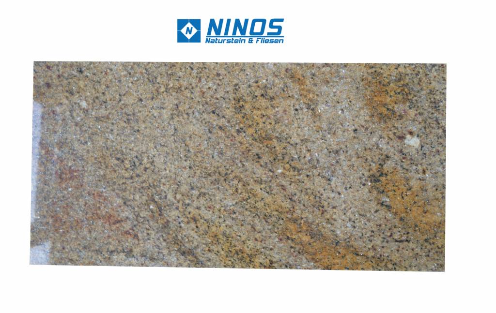 Madura Gold Granitfliesen Satiniert Premium Qualität in 40x40x1 cm