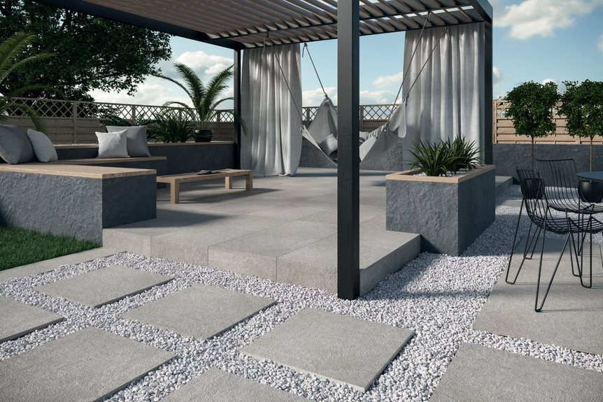 Terrassenplatten Feinsteinzeug Slate ANTRACITE  REKT. 20MM MATT. F 59,5X59,5  