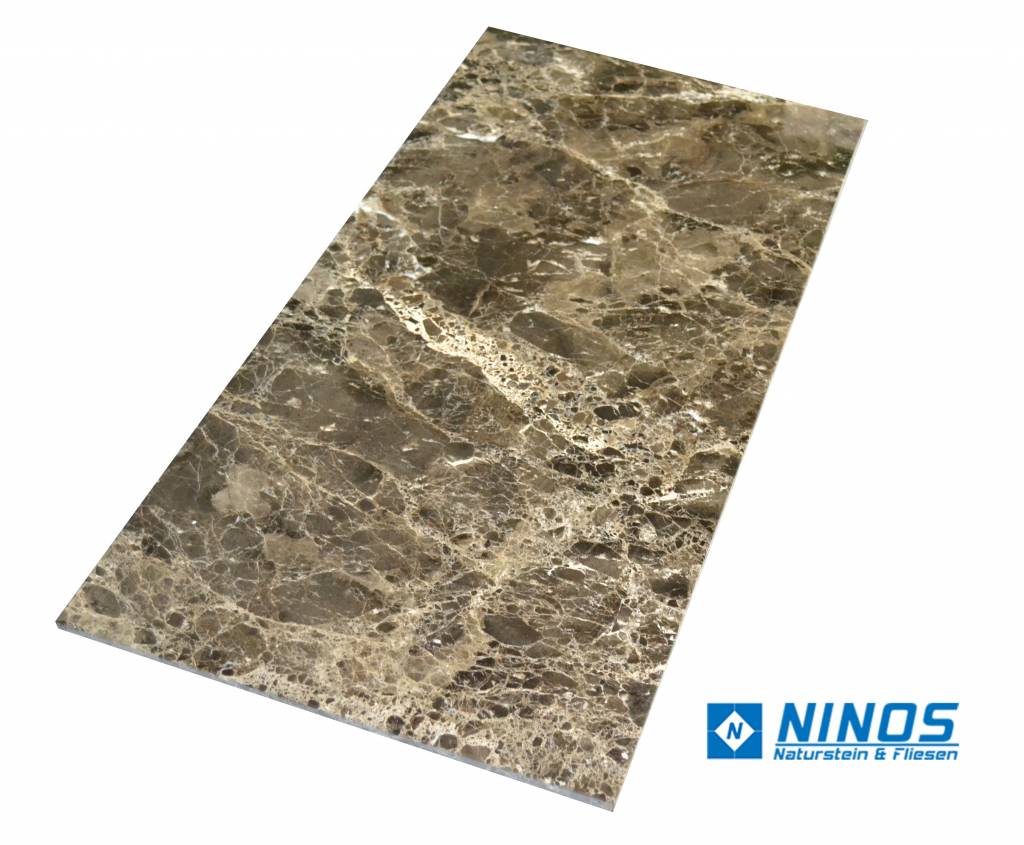 Emperador Marmorfliesen Poliert, Gefast, Kalibriert Premium Qualität in 61x30,5x1 cm