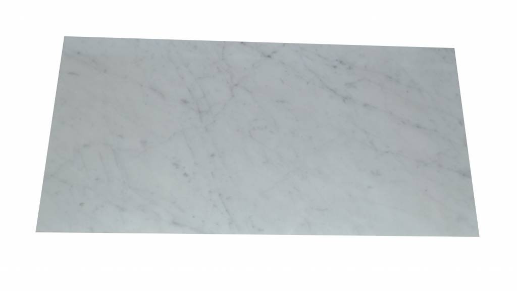 Bianco Carrara CD Marmorfliesen Poliert, Gefast, Kalibriert Premium Qualität in 61x30,5x1 cm