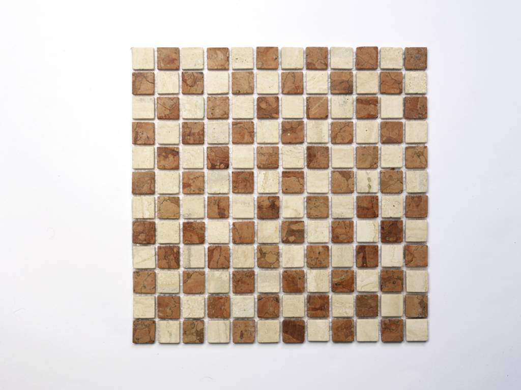 Travertino Rosso Naturstein Mosaikfliesen  in 30x30 cm