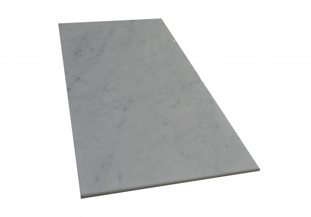 Bianco Carrara CD Marmorfliesen Poliert, Gefast, Kalibriert Premium Qualität in 61x30,5x1 cm